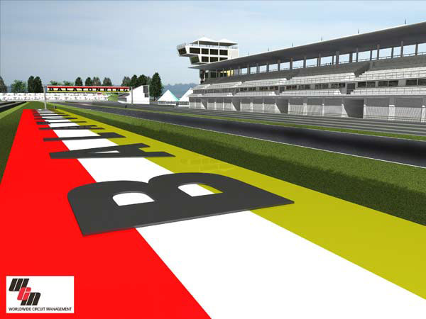 Стартовая прямая перед трибунами Balatonring