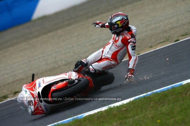 Mika Kallio crashed in Motegi