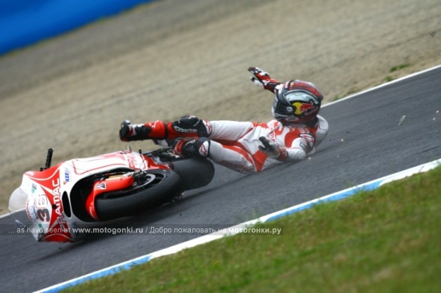 Mika Kallio crashed in Motegi