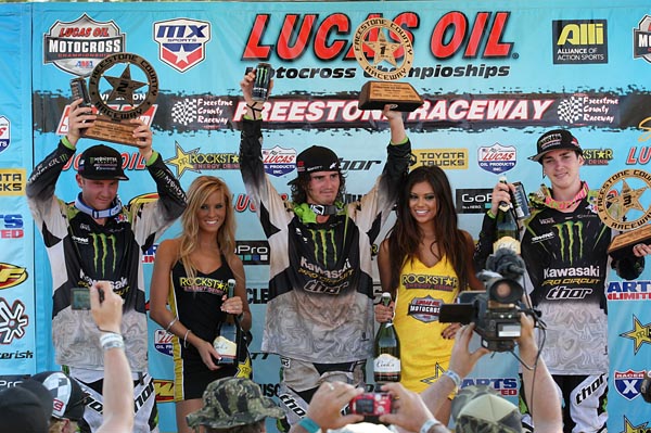 подиум 2 этапа ama motocross 2010