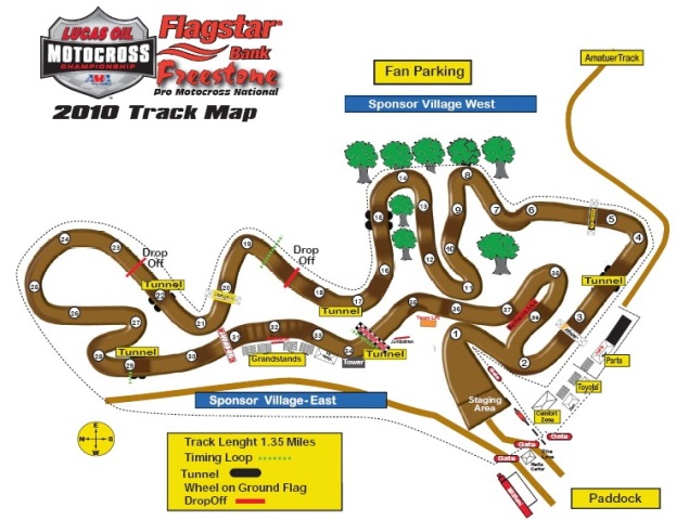 схема трассы, 2-й этап ama motocross