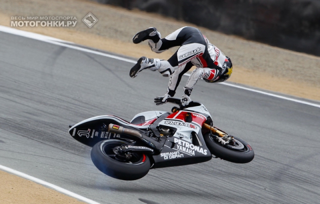 Хай-сайд Хорхе Лоренцо в Laguna Seca Хай-сайд Хорхе Лоренцо в Laguna Seca