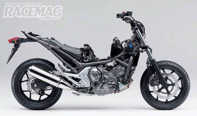 Шасси Honda NX700X необычно, но великолепно проработано Шасси Honda NX700X необычно, но великолепно проработано