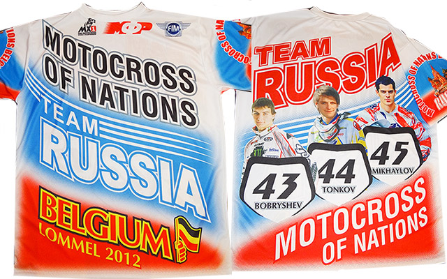 Футболка Мотокросс Наций-2012 - Team RUSSIA Футболка Мотокросс Наций-2012 - Team RUSSIA