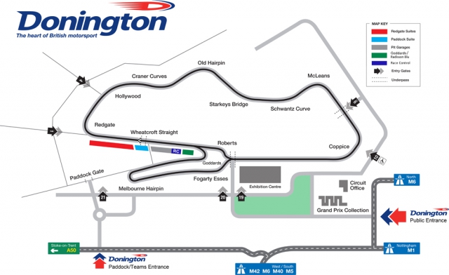 Схема Dornington Park Circuit - Сердца британского мотоспорта Схема Dornington Park Circuit - Сердца британского мотоспорта