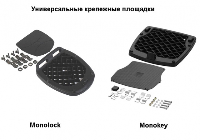 Системы универсальных креплений GIVI Monolock и Monokey Системы универсальных креплений GIVI Monolock и Monokey