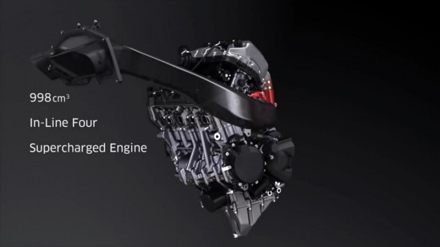 Двигатель Kawasaki Ninja H2R с турбиной Двигатель Kawasaki Ninja H2R с турбиной
