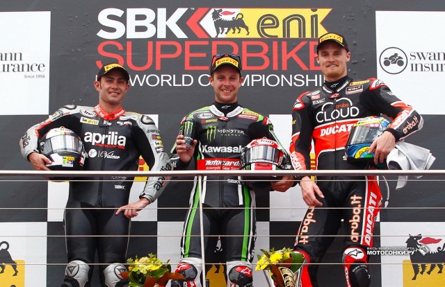 WSBK 2015 - 1st round - Phillip Island: 1st race podium - Rea, Haslam, Davies WSBK 2015 - 1st round - Phillip Island: 1st race podium - Rea, Haslam, Davies