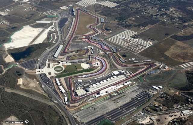 MotoGP - Вид на Circuit of the Americas с вертолета MotoGP - Вид на Circuit of the Americas с вертолета