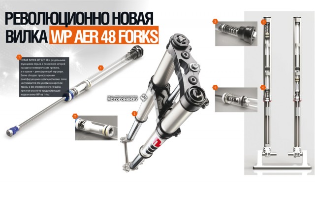 2016 KTM 250 SX-F, KTM 350 SX-F & KTM 450 SX-F получили новую вилку WP AER 48 с пневматической камерой взамен пружины 2016 KTM 250 SX-F, KTM 350 SX-F & KTM 450 SX-F получили новую вилку WP AER 48 с пневматической камерой взамен пружины