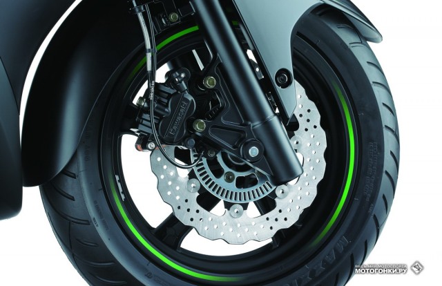 EICMA-2015: Kawasaki J125 MY16 - диск 260 мм и 2-поршневой суппорт на 14-дюймовом переднем колесе EICMA-2015: Kawasaki J125 MY16 - диск 260 мм и 2-поршневой суппорт на 14-дюймовом переднем колесе