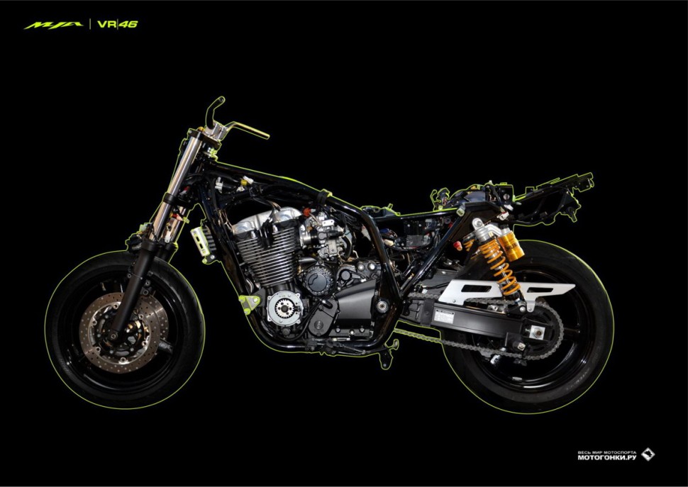 Миланский Мотосалон EICMA-2017: спорт-кастом Валентино Росси - Yamaha MYA VR46 в деталях Миланский Мотосалон EICMA-2017: спорт-кастом Валентино Росси - Yamaha MYA VR46 в деталях