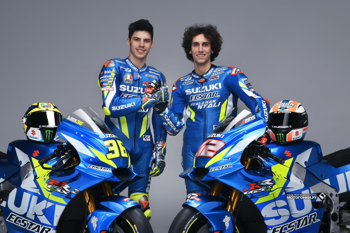 Team Suzuki ECSTAR MotoGP: Suzuki GSX-RR 2019 - Жоан Мир (36) и Алекс Ринс (42) Team Suzuki ECSTAR MotoGP: Suzuki GSX-RR 2019 - Жоан Мир (36) и Алекс Ринс (42)