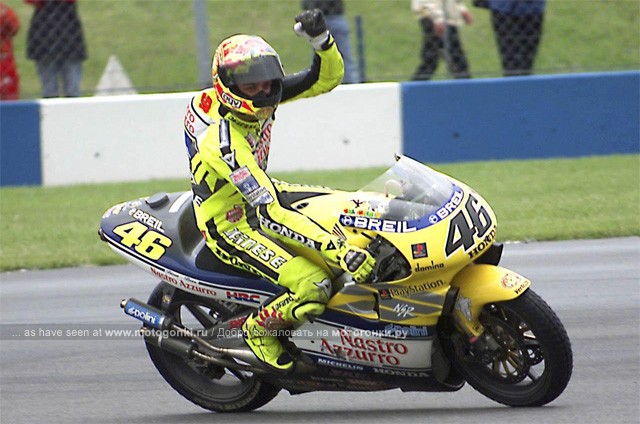 Первая победа Росси в GP500