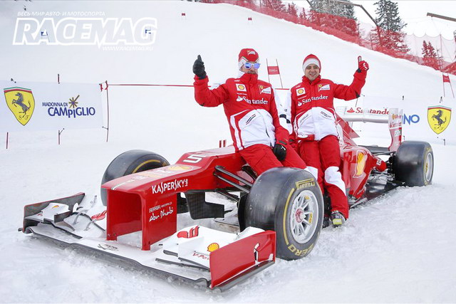 Wrooom! 2013 - презентация Scuderia Ferrari, но со старой машиной Wrooom! 2013 - презентация Scuderia Ferrari, но со старой машиной