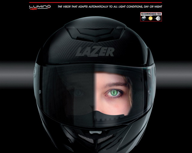 Lazer Monaco Pure Carbon оснащен фотохроматическим визором, который сам затеняется при хорошем освещении Lazer Monaco Pure Carbon оснащен фотохроматическим визором, который сам затеняется при хорошем освещении