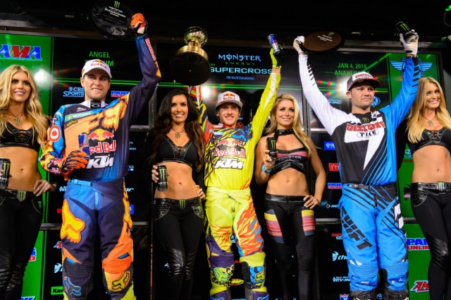 1-2 места у KTM, третий - Чад Рид и Kawasaki 1-2 места у KTM, третий - Чад Рид и Kawasaki