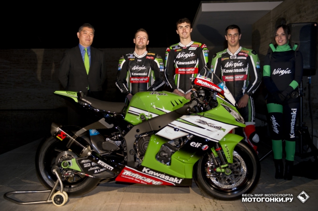 Том Сайкс, Лорис Баз и Давид Салом - три пилота Kawasaki Racing в 2014 Том Сайкс, Лорис Баз и Давид Салом - три пилота Kawasaki Racing в 2014