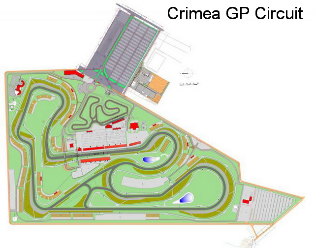 Схема большого кольца и картодрома Crimea GP Circuit Схема большого кольца и картодрома Crimea GP Circuit