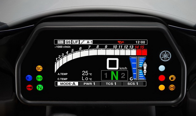 Новая LCD панель управления Yamaha YZF-R1 (2015) Новая LCD панель управления Yamaha YZF-R1 (2015)