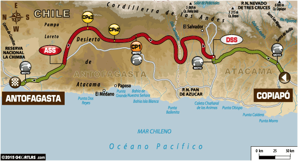 Маршрут СУ5: Copiapo - Antofagasta Маршрут СУ5: Copiapo - Antofagasta