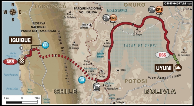 Маршрут СУ8: Uyuni - Iquique Маршрут СУ8: Uyuni - Iquique