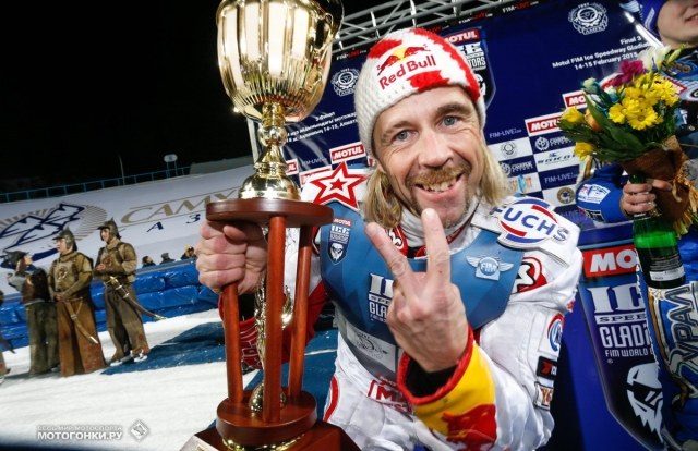 Франц Цорн взошел на подиум в FIM Ice Speedway Gladiators 2015 в Алматы - впервые за долгие годы Франц Цорн взошел на подиум в FIM Ice Speedway Gladiators 2015 в Алматы - впервые за долгие годы