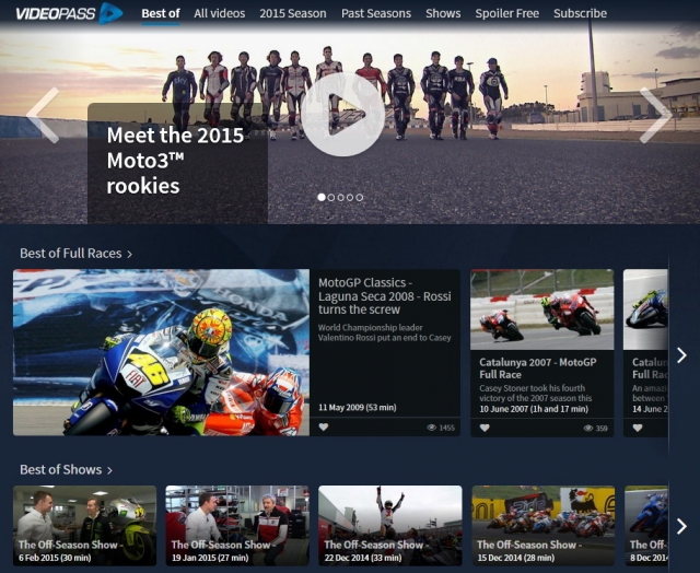 Новый VideoPass 2015 на motogp.com Новый VideoPass 2015 на motogp.com