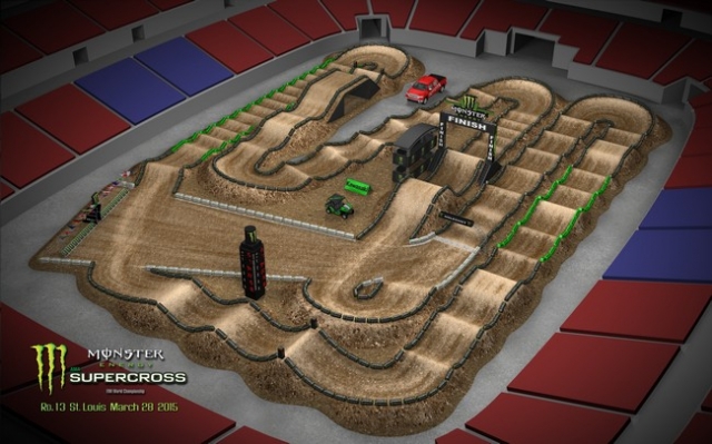 трек St.Louis - 13 этап AMA Supercross 2015 трек St.Louis - 13 этап AMA Supercross 2015