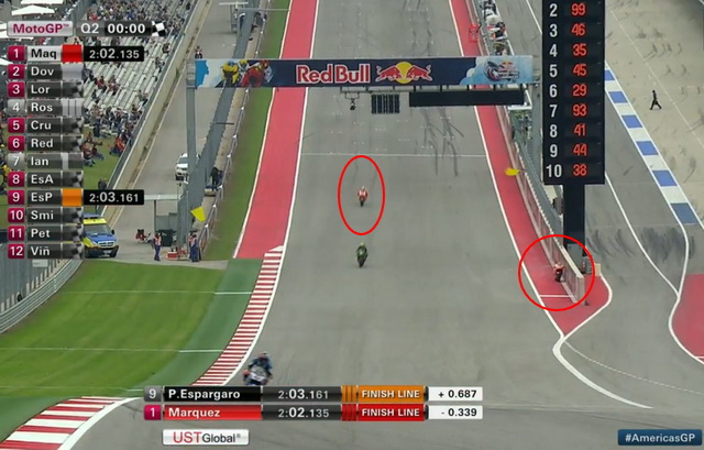 Марк Маркес выигрывает поул AmericasGP, а его основной байк отдыхает у границы пит-лейна Марк Маркес выигрывает поул AmericasGP, а его основной байк отдыхает у границы пит-лейна