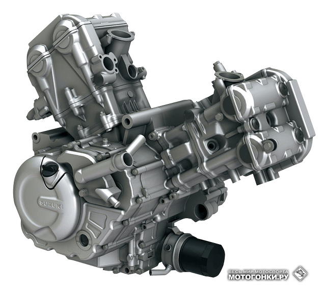 Двигатель Suzuki DL650: 645 куб.см, 90-градусный V-Twin (L-Twin) DOHC мощностью 69 л.с. и крутящим моментом 69 Нм Двигатель Suzuki DL650: 645 куб.см, 90-градусный V-Twin (L-Twin) DOHC мощностью 69 л.с. и крутящим моментом 69 Нм