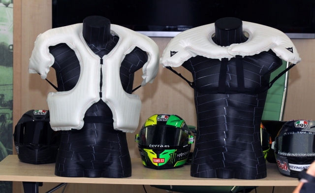 Расположение подушек у Dainese D-Air Расположение подушек у Dainese D-Air