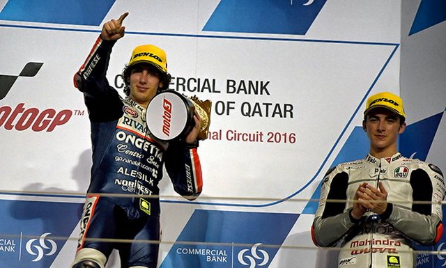 Никколо Антонелли выиграл Гран-При Катара в классе Moto3 Никколо Антонелли выиграл Гран-При Катара в классе Moto3