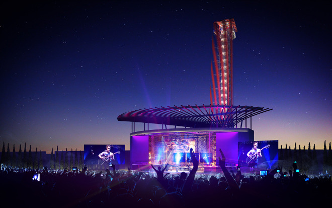 Austin360 Amphitheatre - огромный концертный зал под открытым небом, расположенный внутри кольца Circuit of the Americas Austin360 Amphitheatre - огромный концертный зал под открытым небом, расположенный внутри кольца Circuit of the Americas