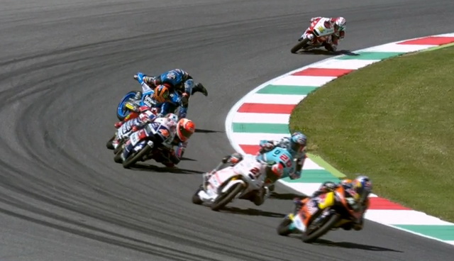 Падения и касания в 15-м повороте обошлись очень дорого пятерым пилотам Moto3 Падения и касания в 15-м повороте обошлись очень дорого пятерым пилотам Moto3