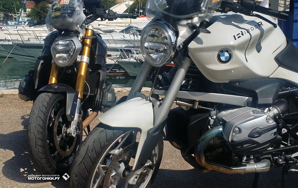 Наглядная разница поколений: BMW R 1200 R - 2016 и 2013 - разные двигатели, тормоза, рамы, подвески, фары, формы баков Наглядная разница поколений: BMW R 1200 R - 2016 и 2013 - разные двигатели, тормоза, рамы, подвески, фары, формы баков