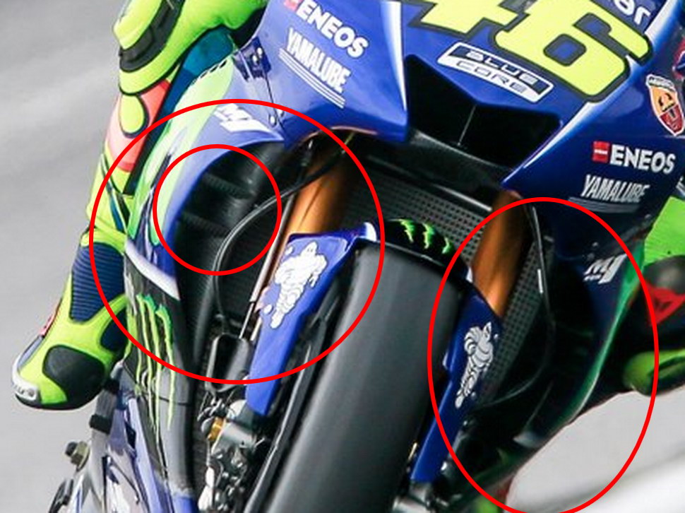 Новая инкарнация винглетов на Movistar Yamaha YZR-M1 Валентино Росси Новая инкарнация винглетов на Movistar Yamaha YZR-M1 Валентино Росси
