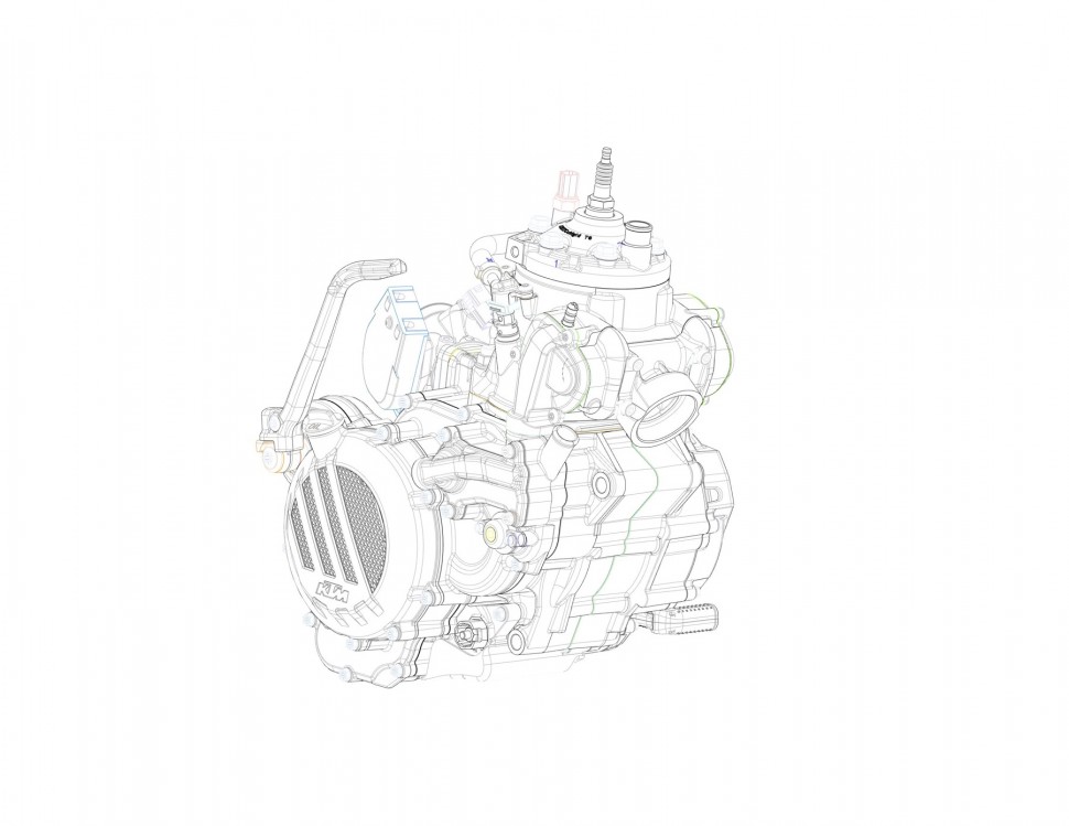 Новый 2-тактный двигатель KTM с инжектором для эндуро серии EXC Новый 2-тактный двигатель KTM с инжектором для эндуро серии EXC