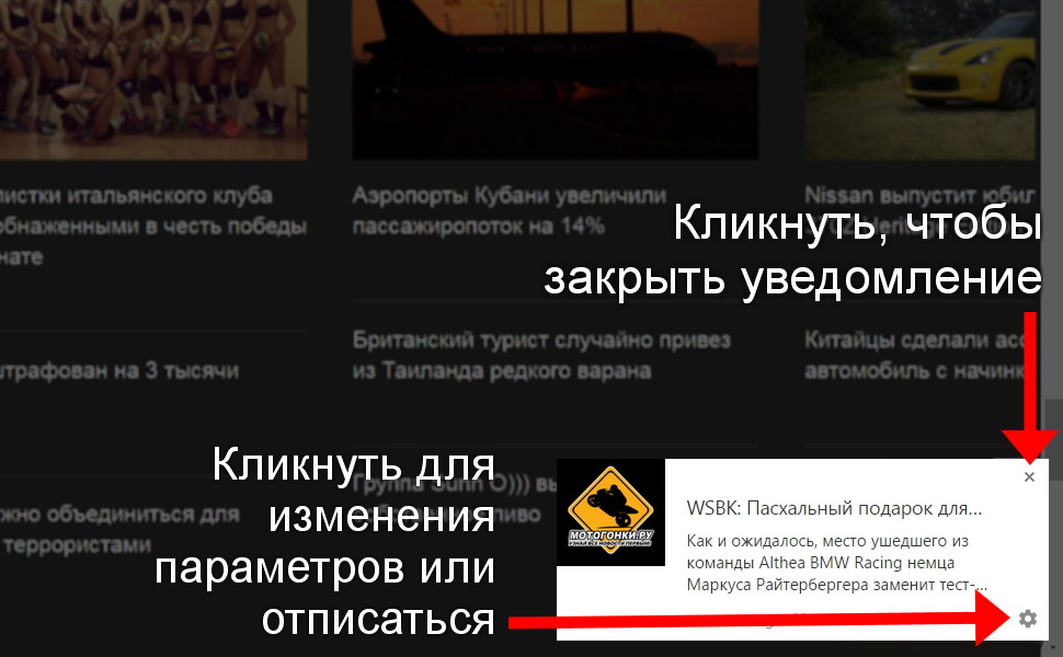 Настройка подписки уведомлений (вид для Google Chrome) Настройка подписки уведомлений (вид для Google Chrome)