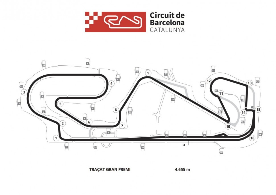 Актуальная схема трассы для Гран-При Каталонии (Circuit de Barcelona-Catalunya) Актуальная схема трассы для Гран-При Каталонии (Circuit de Barcelona-Catalunya)