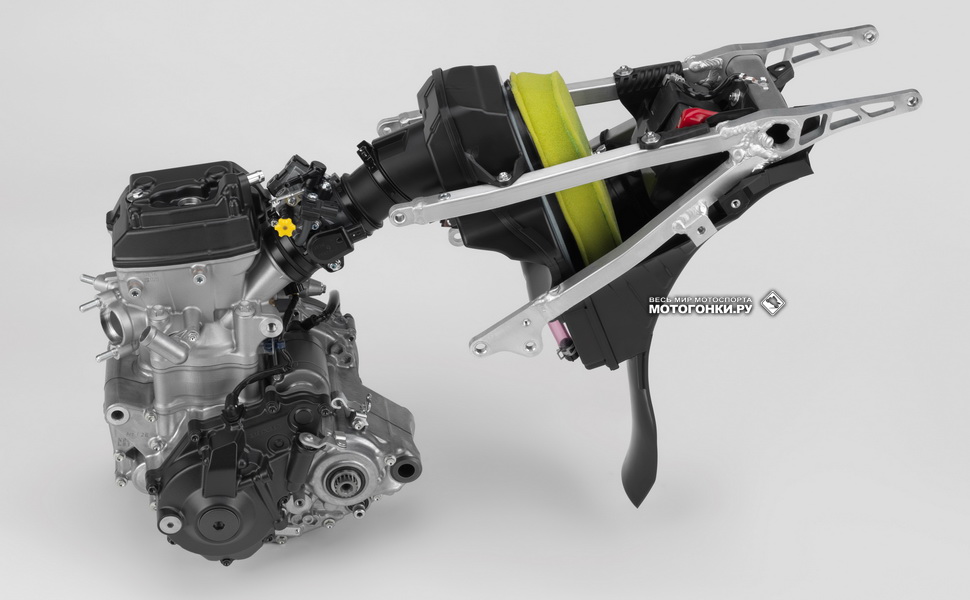 Наклон двигателя в мотоцикле Honda CRF250R (2018) Наклон двигателя в мотоцикле Honda CRF250R (2018)