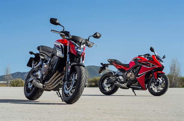 Honda CB650F и CBR650F 2018 года на тестах в Калифорнии Honda CB650F и CBR650F 2018 года на тестах в Калифорнии