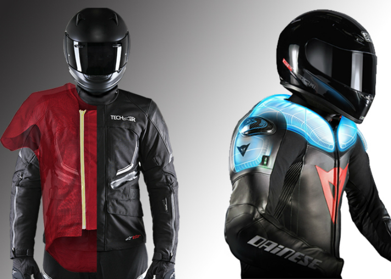 Разница в площади прилегания встроенных аирбэгов Alpinestars и Dainese Разница в площади прилегания встроенных аирбэгов Alpinestars и Dainese