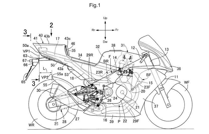 Патентные схемы Honda RVF1000 (2019) Патентные схемы Honda RVF1000 (2019)