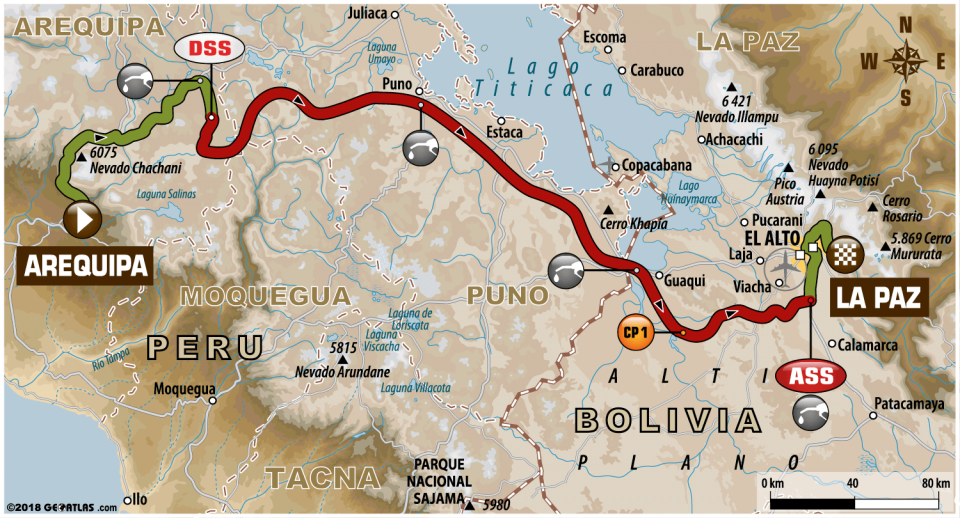 Дакар-2018: Маршрут СУ6, Arequipa - La Paz Дакар-2018: Маршрут СУ6, Arequipa - La Paz