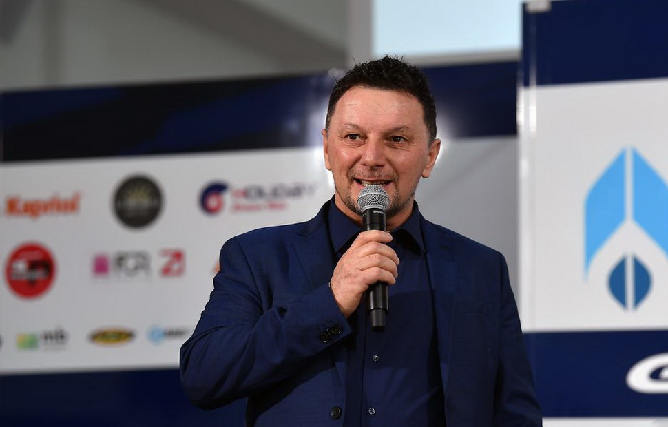 Фаусто Грезини на презентации команды Team Del Conca Gresini в Moto3 Фаусто Грезини на презентации команды Team Del Conca Gresini в Moto3