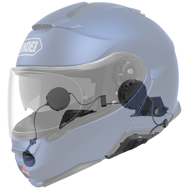 Схема расположения гарнитуры SENA SRL в SHOEI Neotec II Схема расположения гарнитуры SENA SRL в SHOEI Neotec II