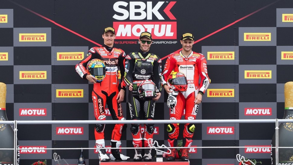 Подиум первой гонки AragonWorldSBK Подиум первой гонки AragonWorldSBK