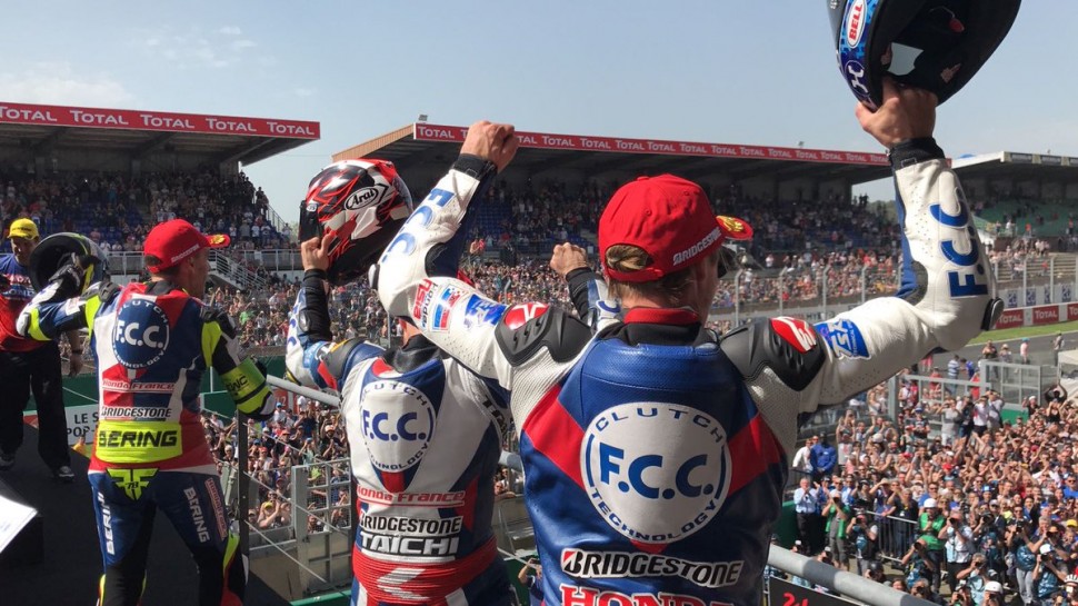Трио пилотов F.C.C. TSR Honda - Фредди Форей, Алан Теше и Джош Хук Трио пилотов F.C.C. TSR Honda - Фредди Форей, Алан Теше и Джош Хук
