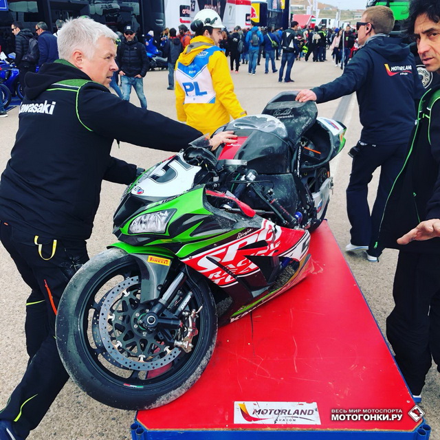 Пострадавший при аварии 14 апреля Kawasaki возвращается в гараж SPB Racing Team Пострадавший при аварии 14 апреля Kawasaki возвращается в гараж SPB Racing Team